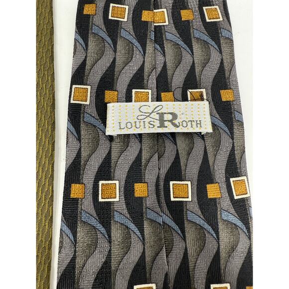 Louis Roth LOT Of Four Men's Neck Ties Shell 100% Silk Various Colors Patterns - Picture 7 of 10